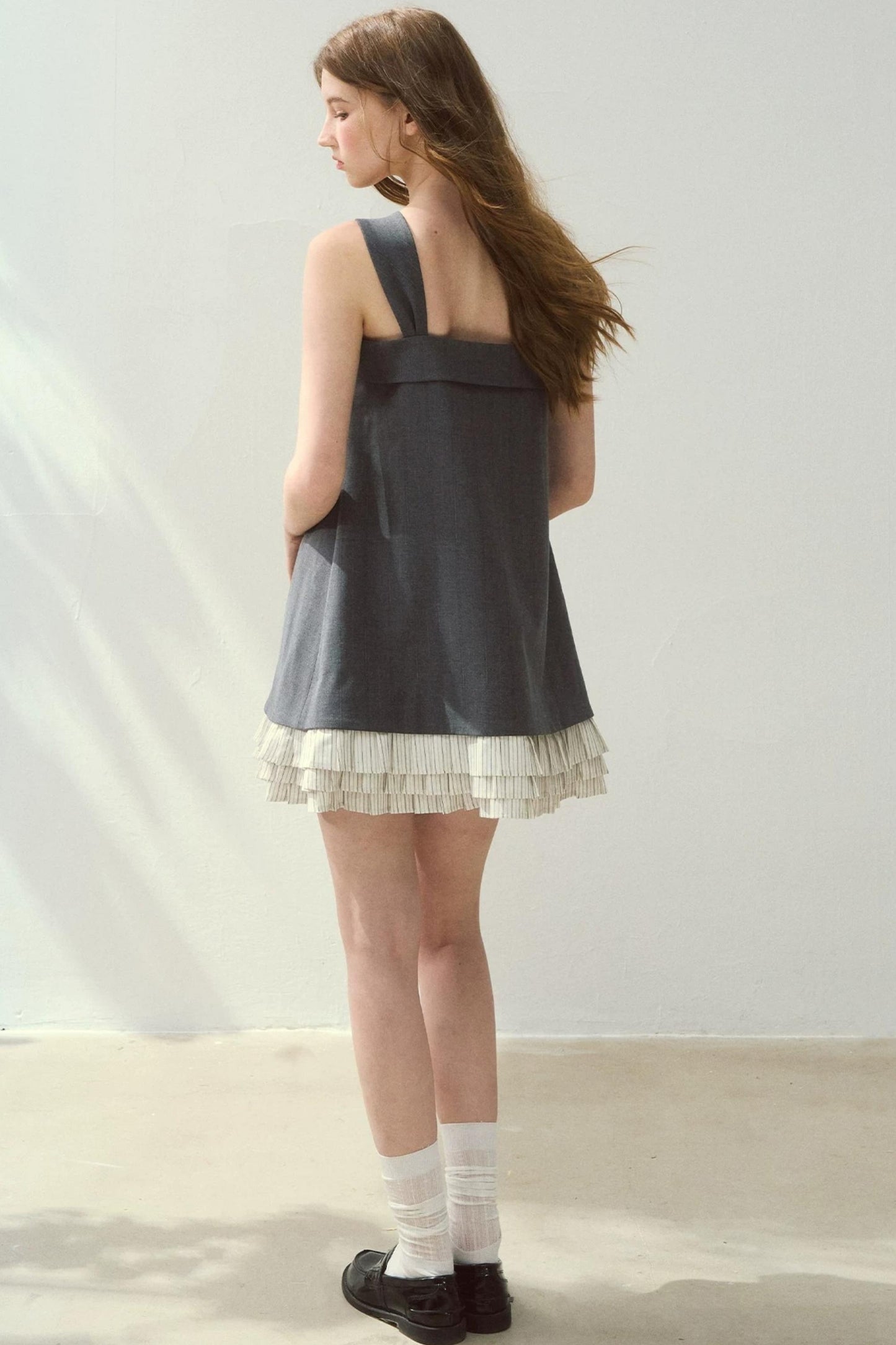 Southern French Gray A-Line Dress