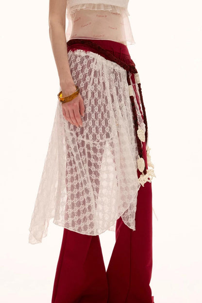 White Lace Curtain Skirt