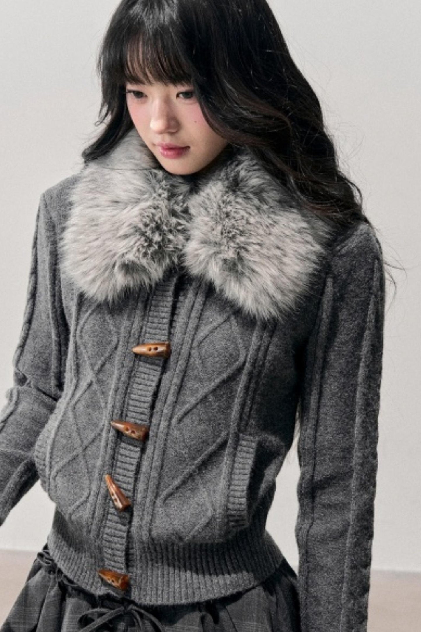 Knit Horn Button Cardigan