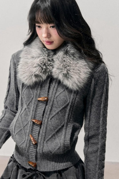 Knit Horn Button Cardigan