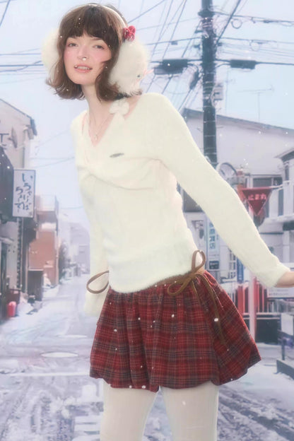 Retro Knit Halter Sweater