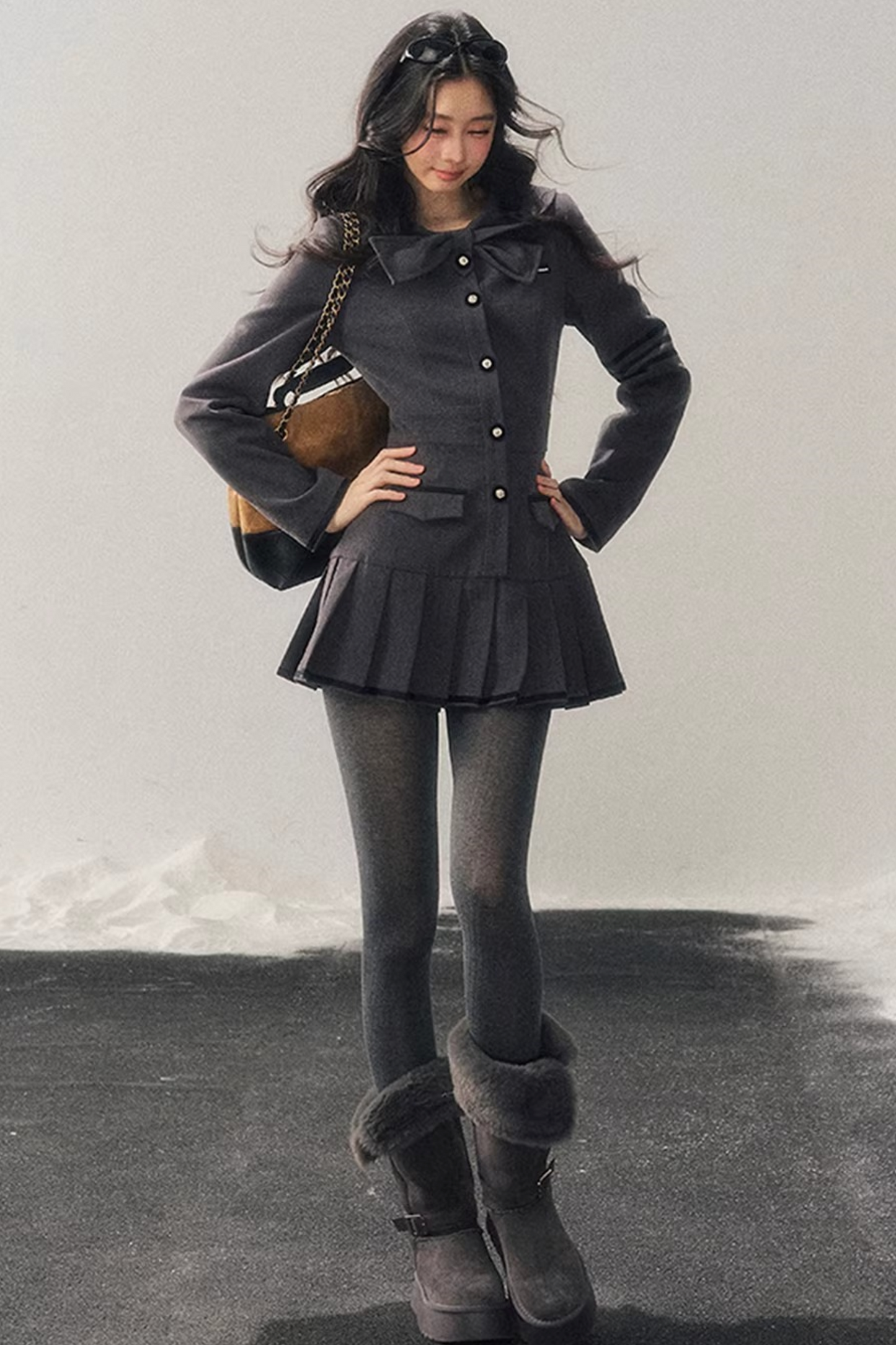 Delicia Pleated Winter Dress