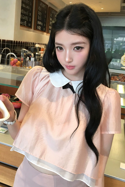 Sweet Girl Doll Collar Top Set-Up