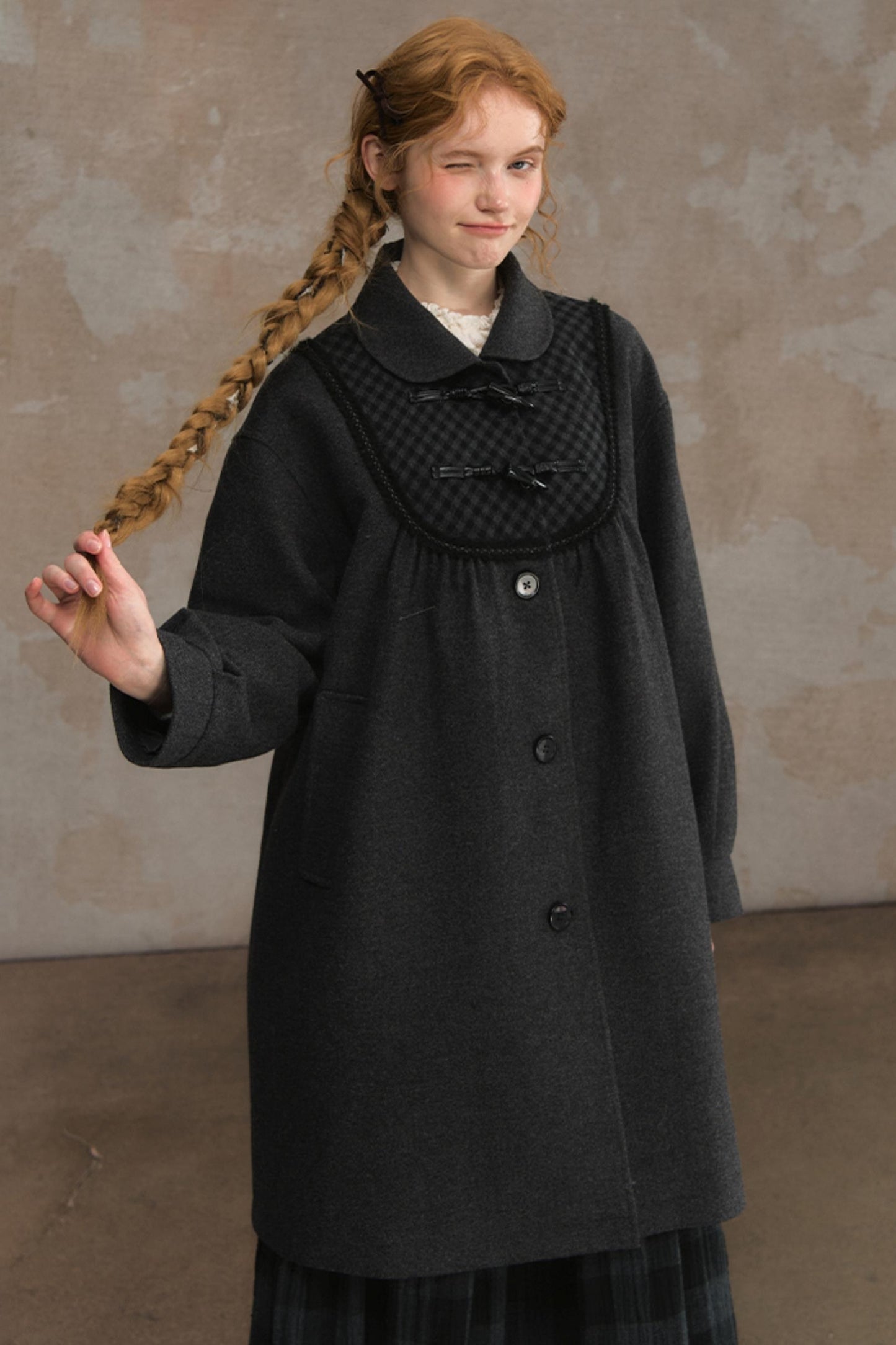 Sweetheart Pane Woolen Jacket Shawl Set-Up