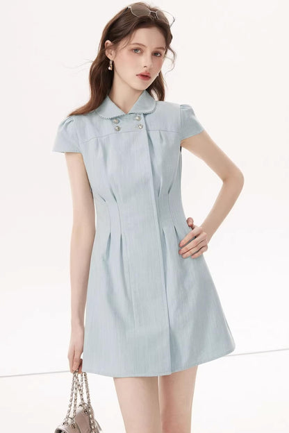 Feminine Faux Denim Dress