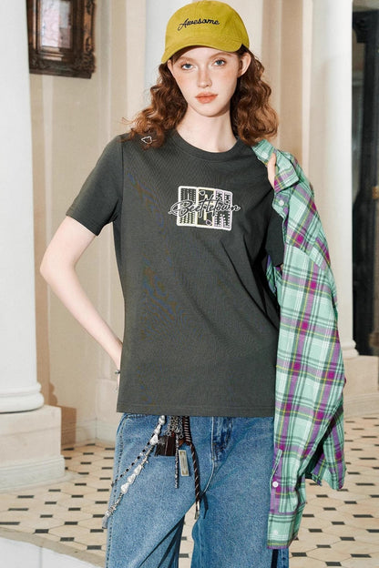 Embroidered Graphic Tee