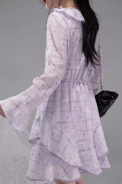 Butterfly Wing Embroidered Dress