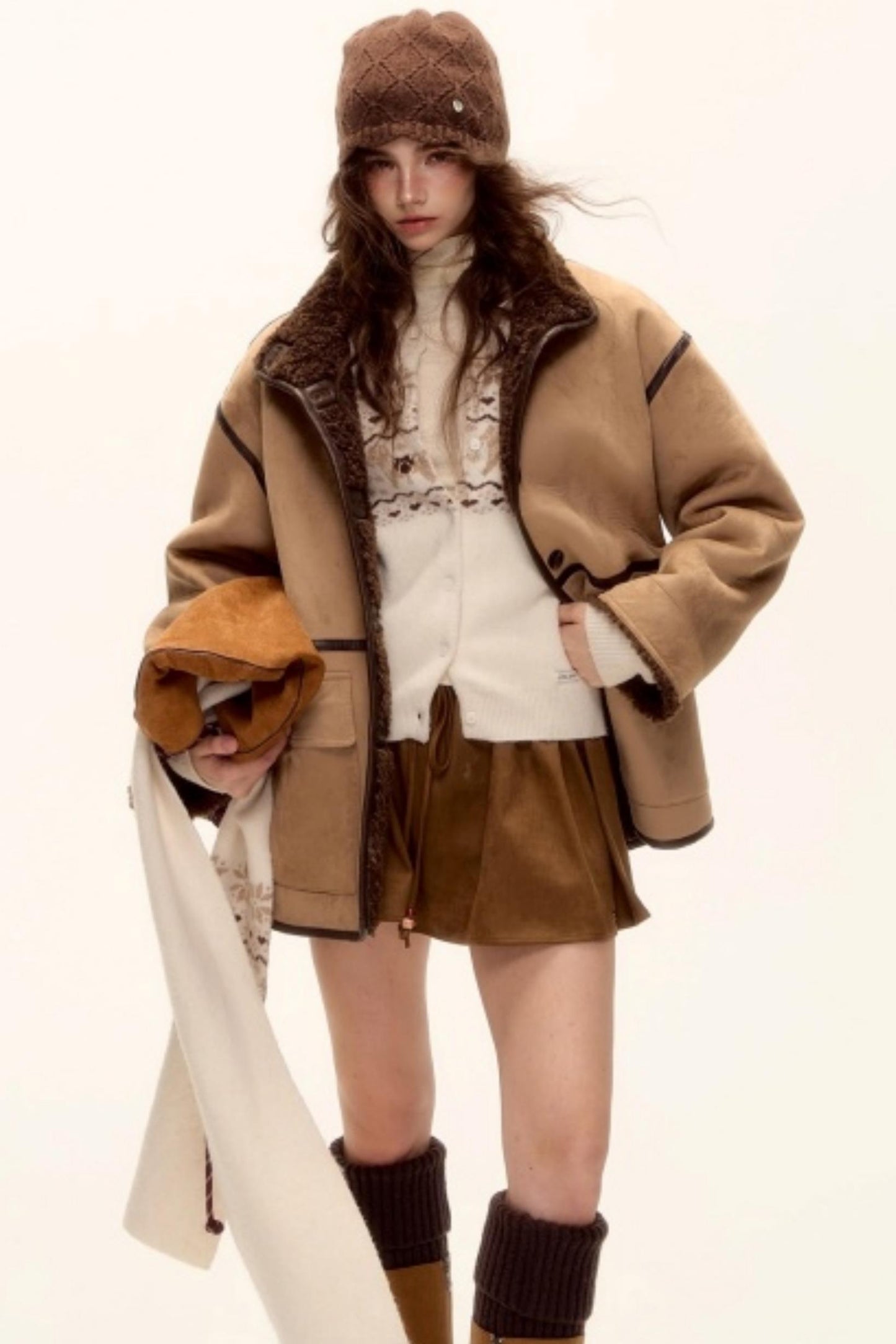 Reversible Suede Lambswool Jacket