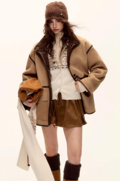 Reversible Suede Lambswool Jacket