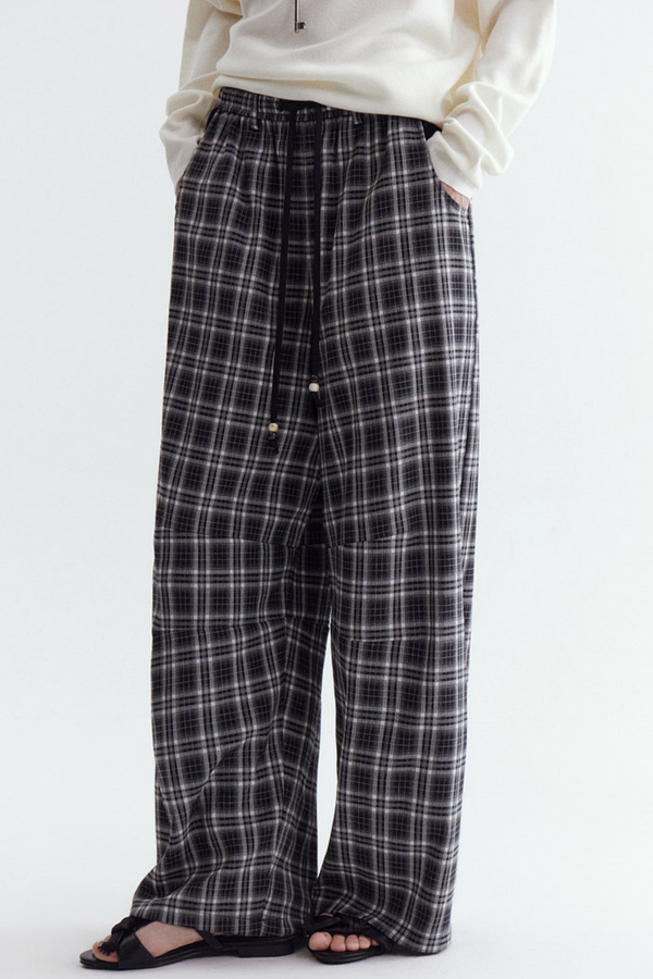 Classic Plaid Patchwork Pants