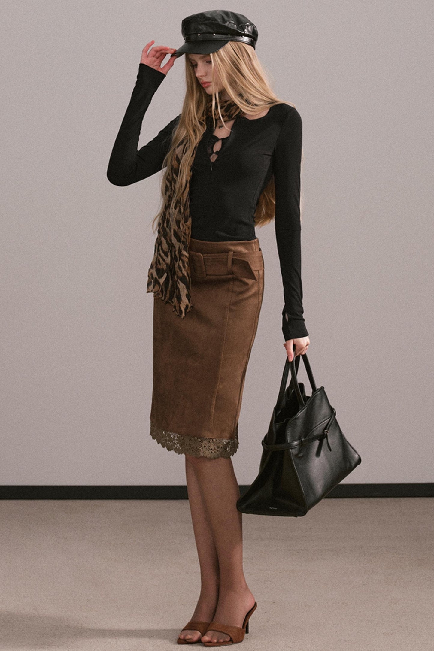 Lyocell Lace Zipper Top