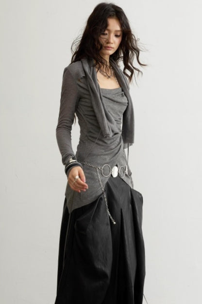 Classical Pleated Layered Top