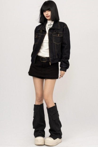 Retro Fur Collar Denim Jacket