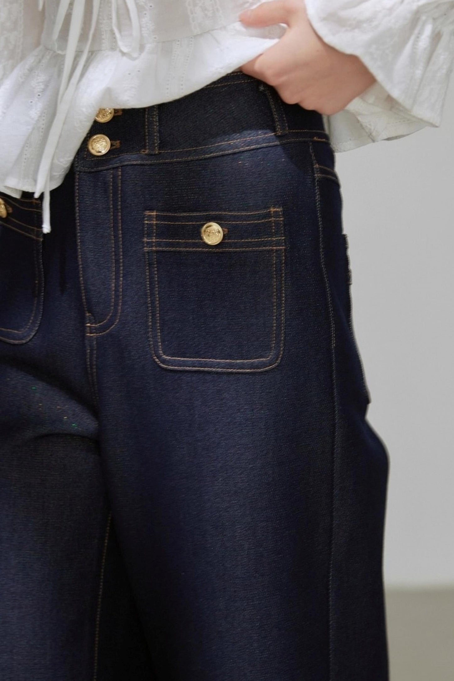 Autumn High Waist Denim Pants