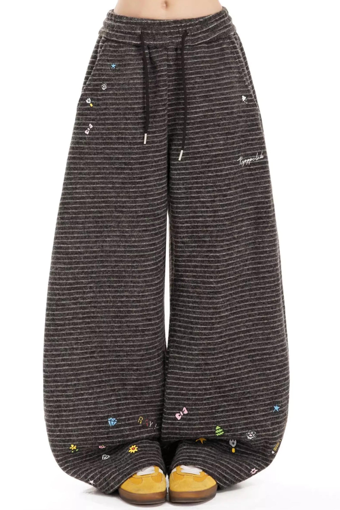 Retro Star Stripe Fleece Pants