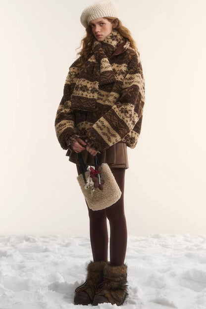 Reversible Fair Isle Fleece Jacket Set