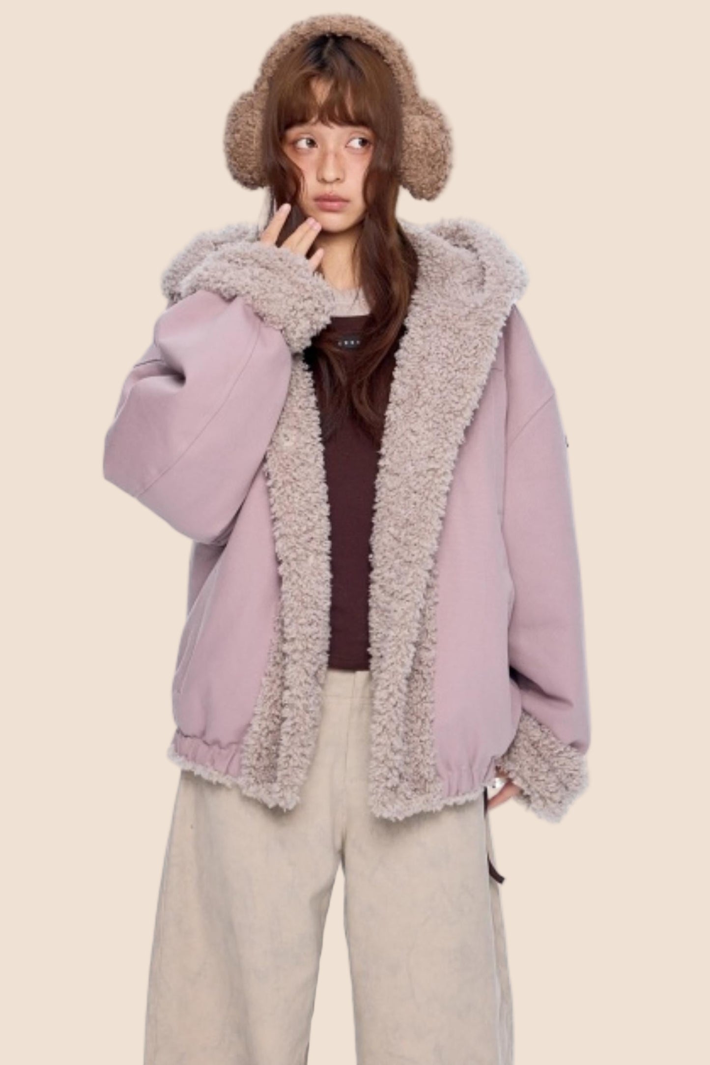 Hooded Fleece Cotton Jacket