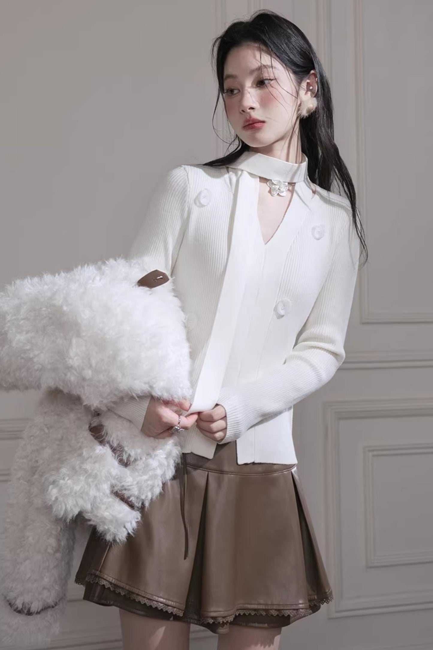 White Moonlight Knit Top