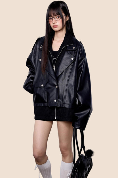 Autumn Retro PU Leather Jacket
