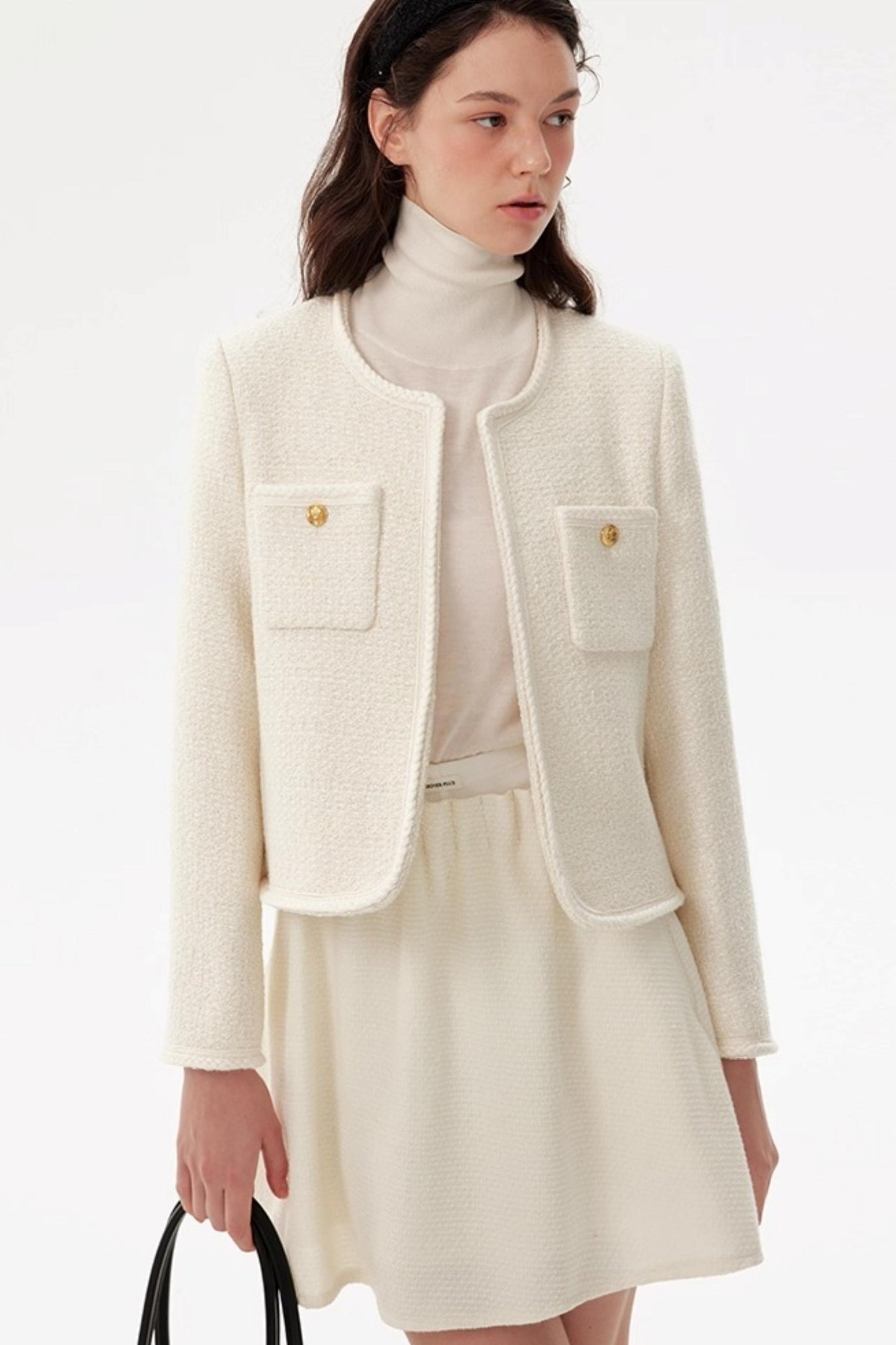 Designer White Short Skirt