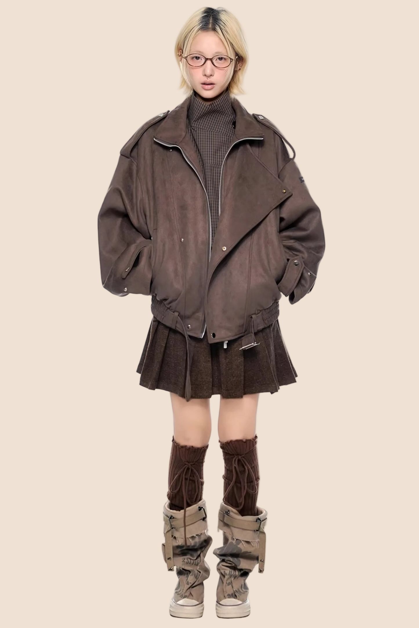 Maillard Faux Suede Retro Jacket