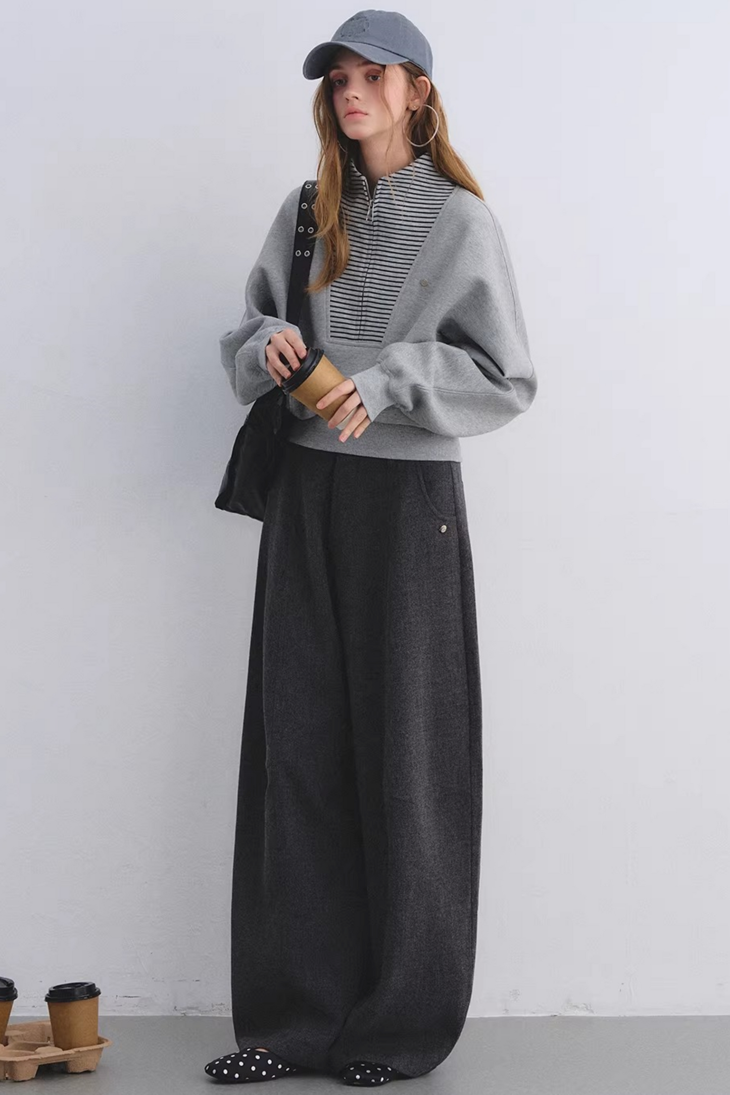 High-Waisted Drapey Suit Pants