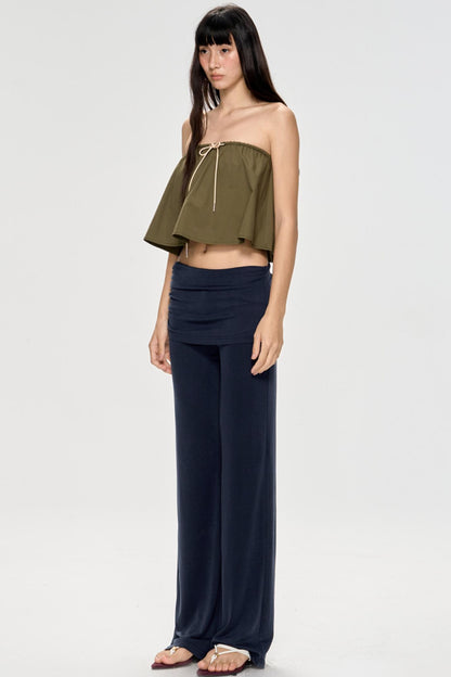 Bright Blue Backless Plunge Top