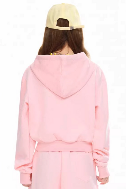 에너제틱 프린트 집업 재킷 셋업