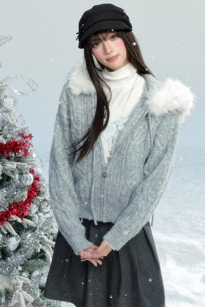 Alpaca Fur Blend Coat