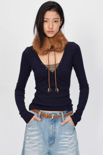 Retro Elegant Fur Scarf