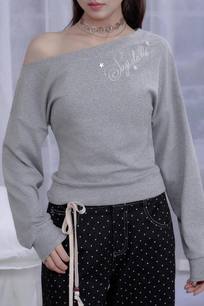 Slanted Shoulder Top