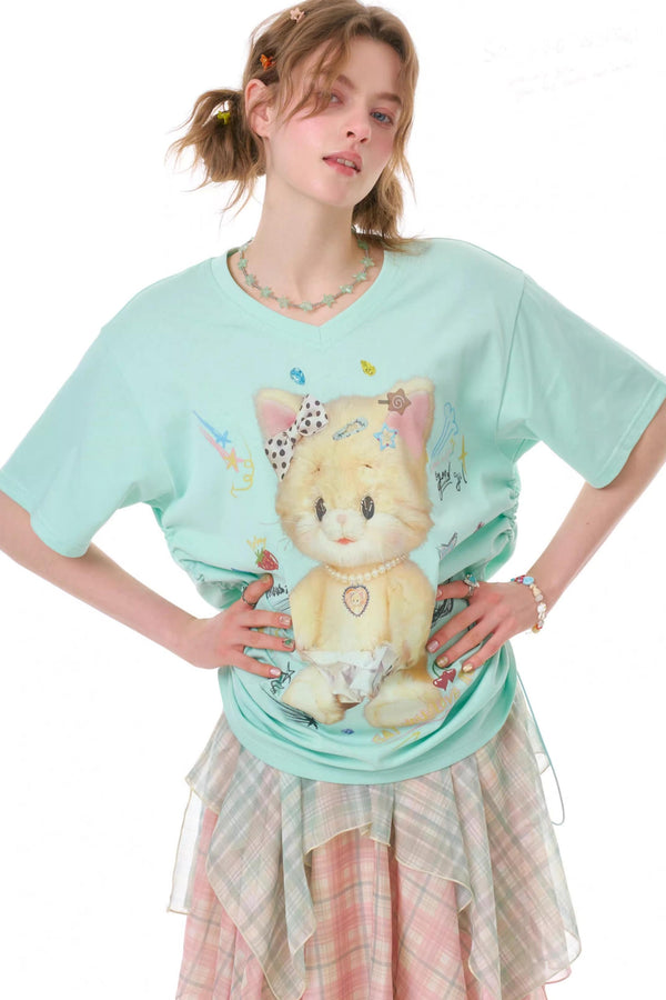 Gummy Bear V-Neck Top
