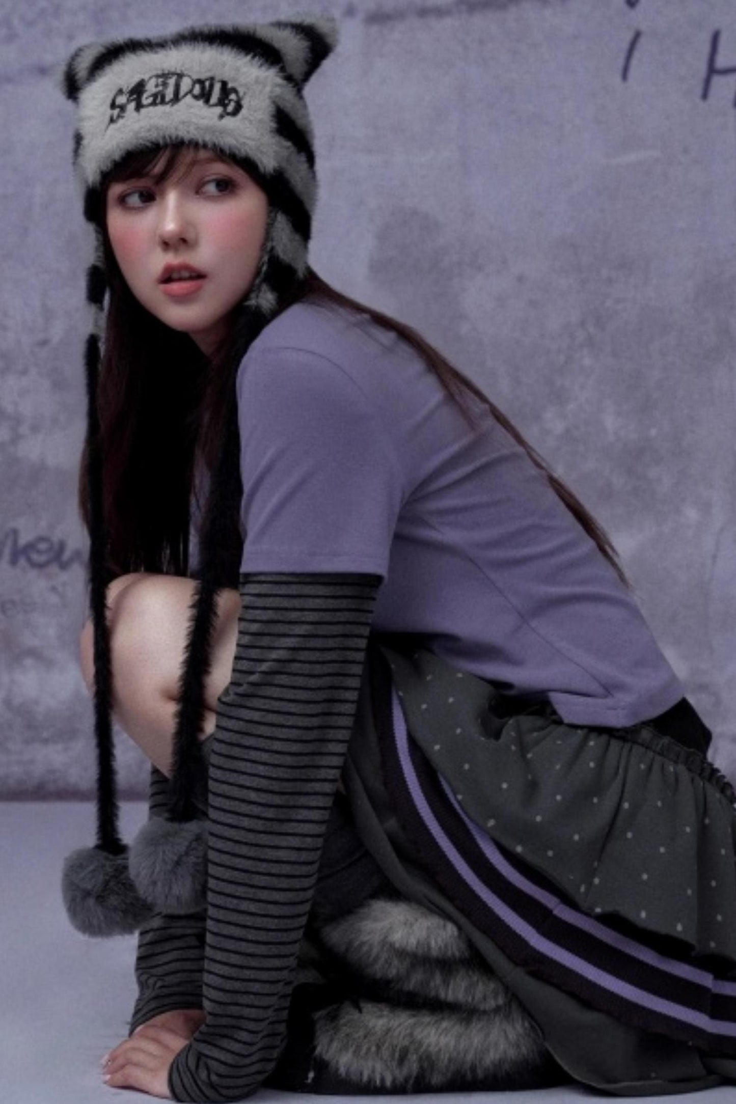 Purple Polka Dot Cake Skirt