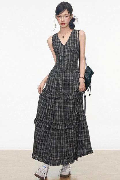 Gray Colored Sweater Cardigan Dress Set-Up