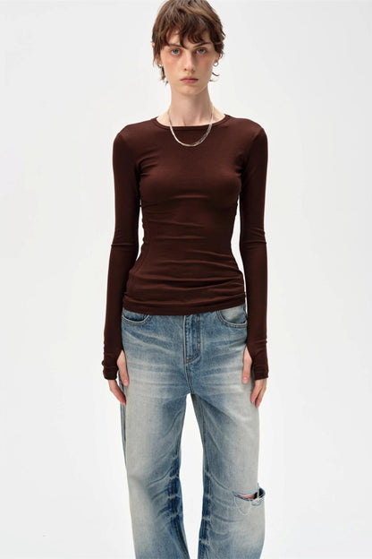 Versatile Knitted Striped Wool Base Shirt