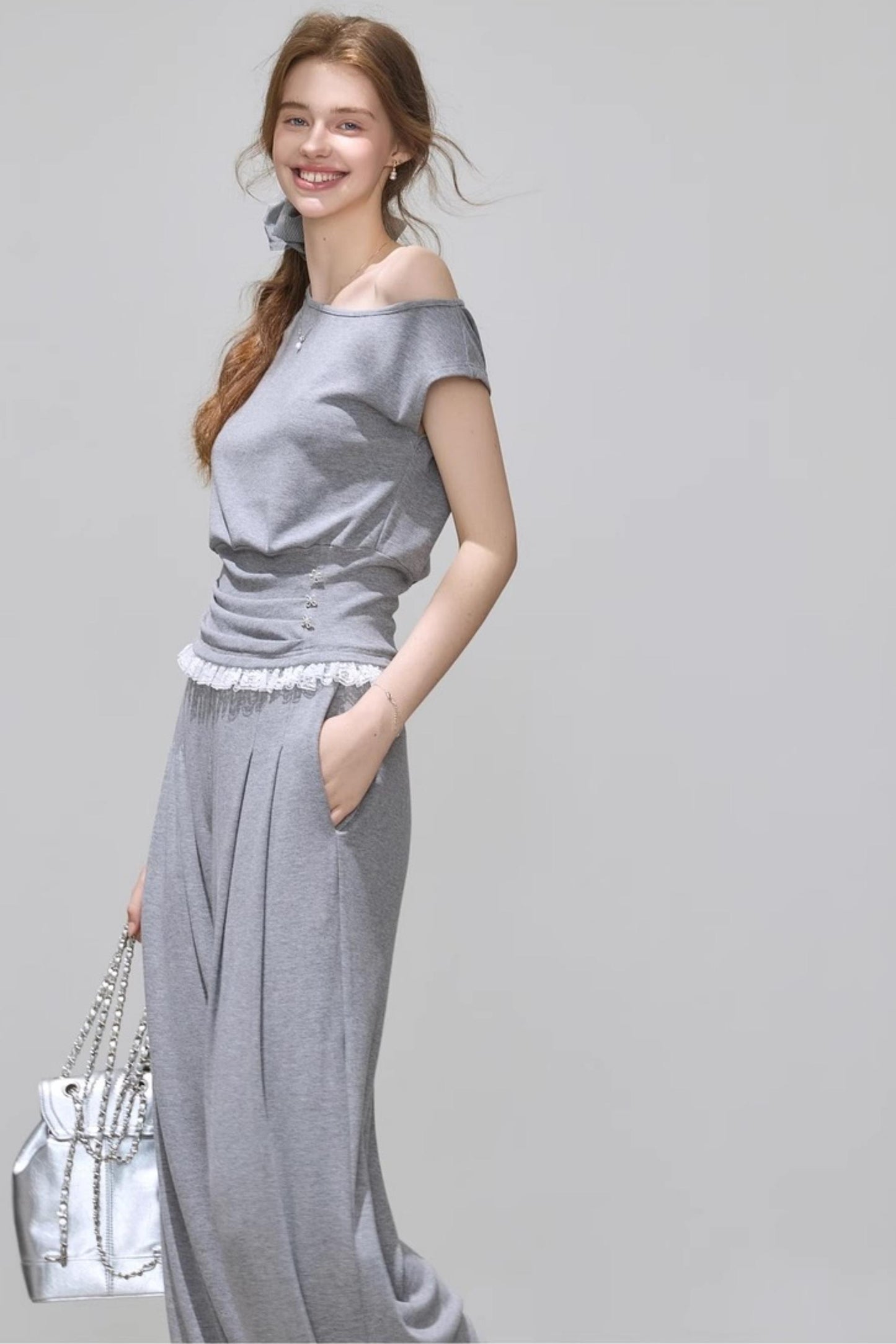 Summer Slant Shoulder Chic Set-Up