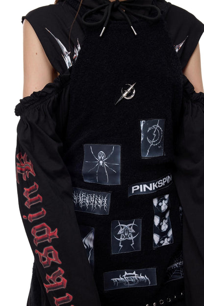 Electric Moon Off-Shoulder Dress