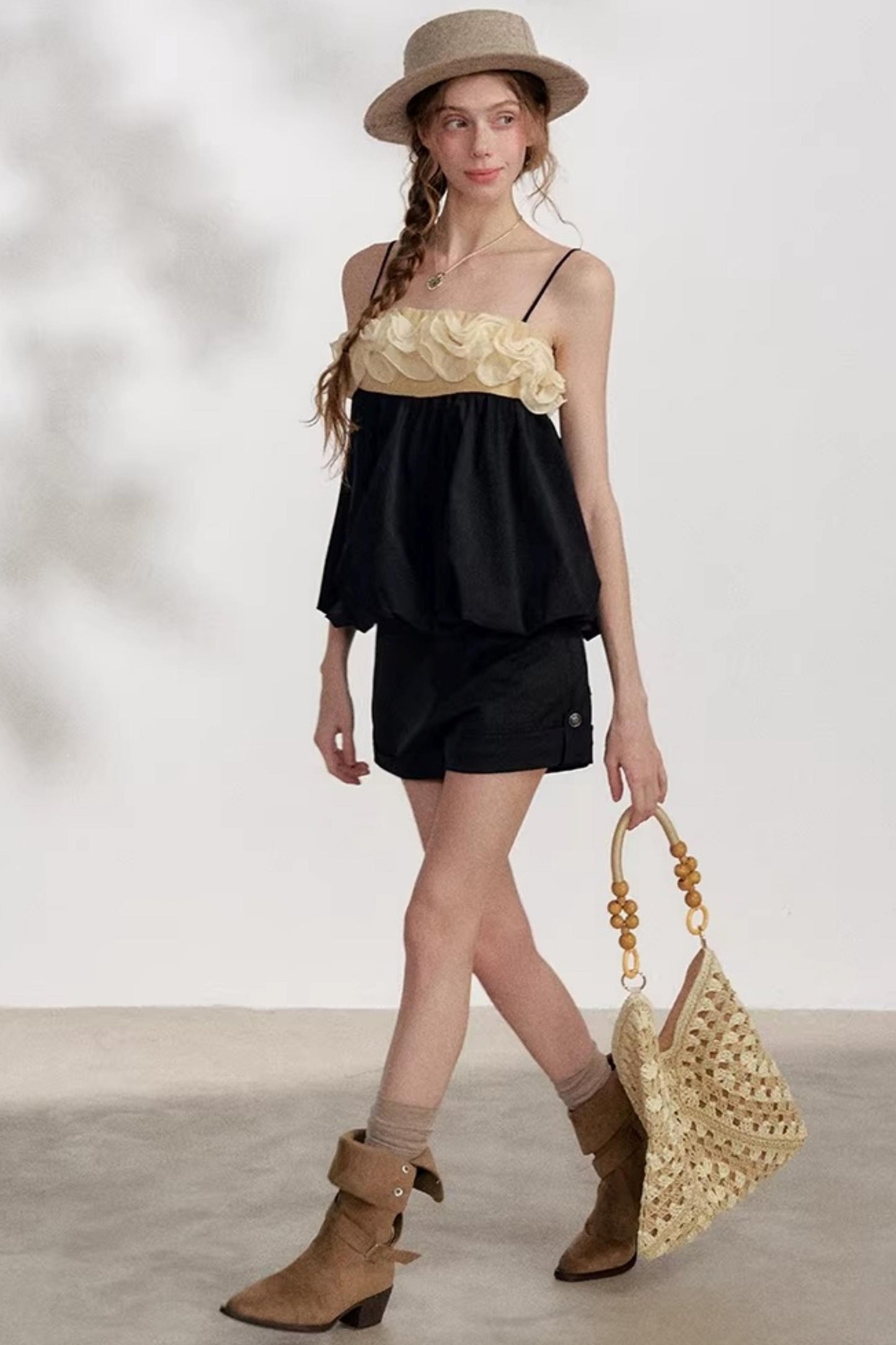 High-Waisted Black Shorts