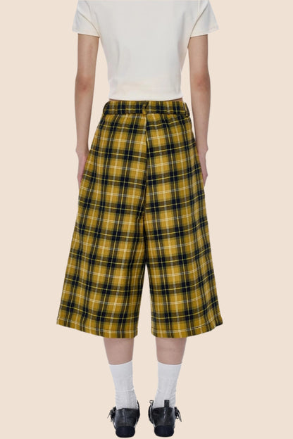 American Plaid Cropped Pants