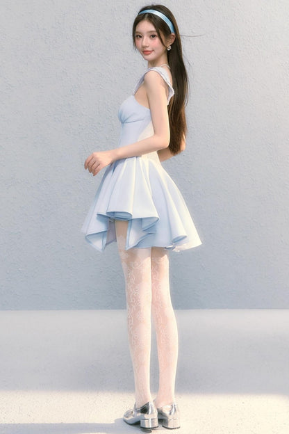 Golden Bow A-Line Dress