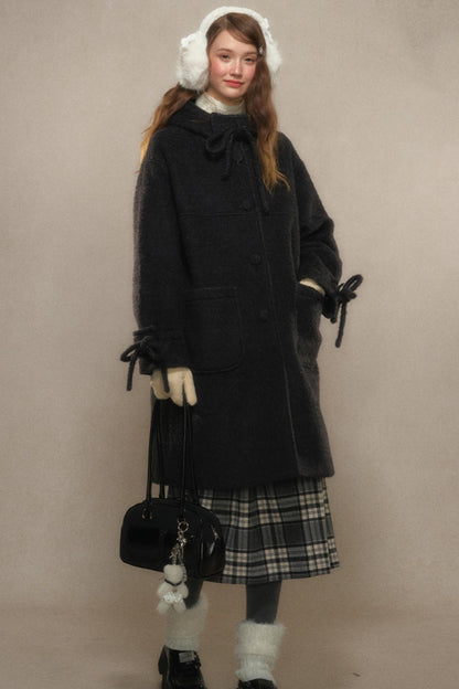 Winter Wool Blend Tweed Coat