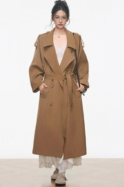 Long Trench Coat With Dress Set-Up