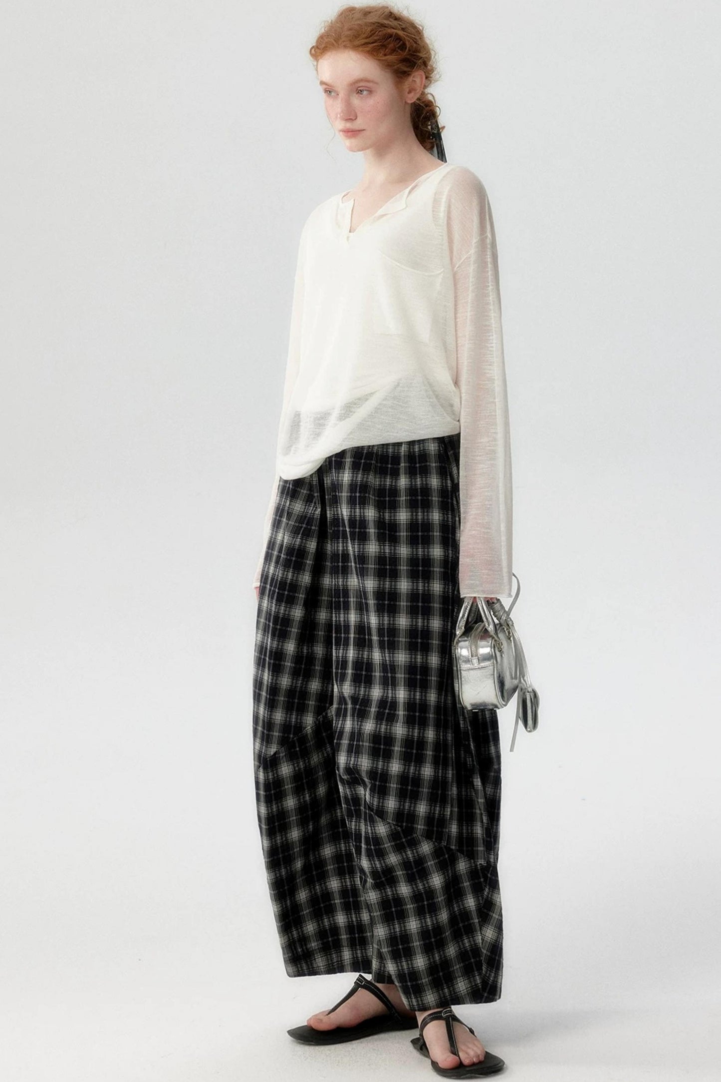 Blusa de punto de lino de bambú