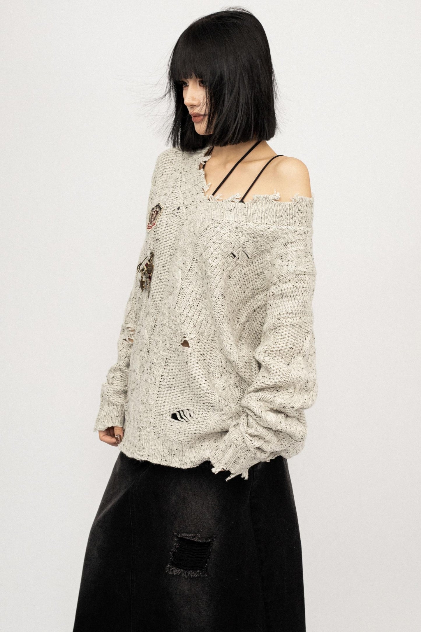 American Wool V-neck Top