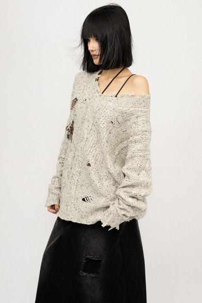 American Wool V-neck Top