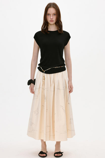 Summer Pleated Skirt