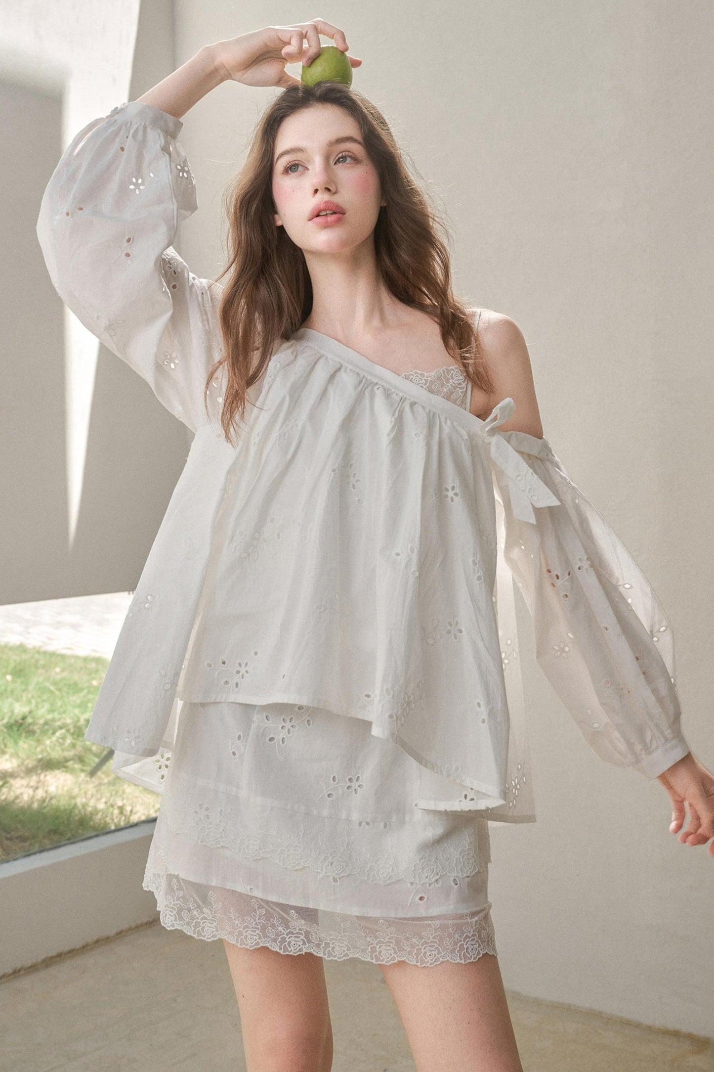 Embroidered Flower Elegant Skirt Set-Up