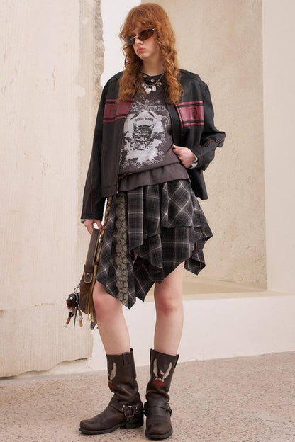 Luxury Rose Embroidered Leather Jacket