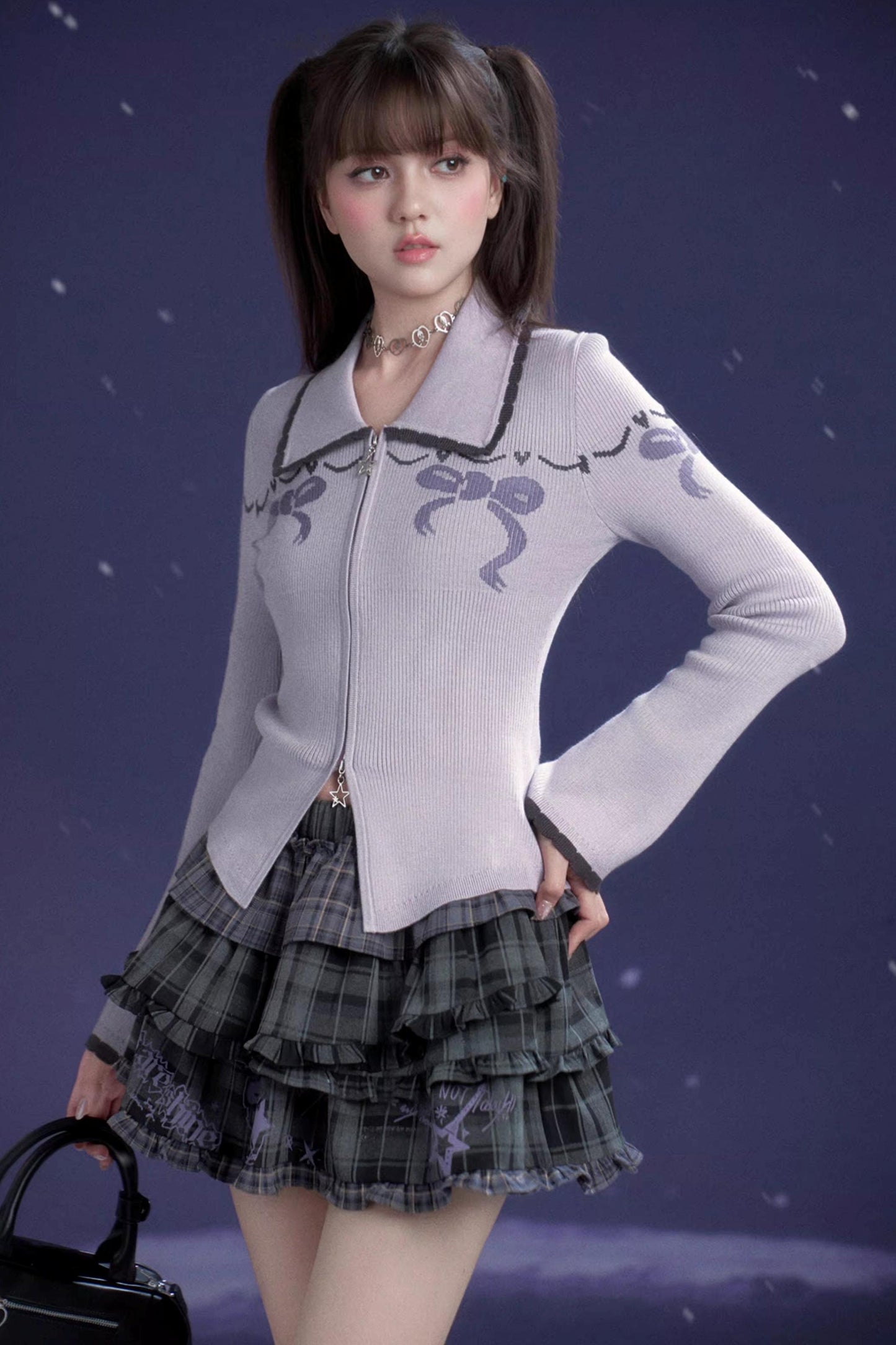 Sweet Taro Knit Cardigan