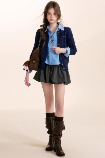 Winter Leopard Knit Cardigan